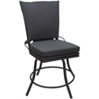 Outdoor/Indoor Patio Dining Chair - Ofir without Arms - Dark Gray Linen-Gray
