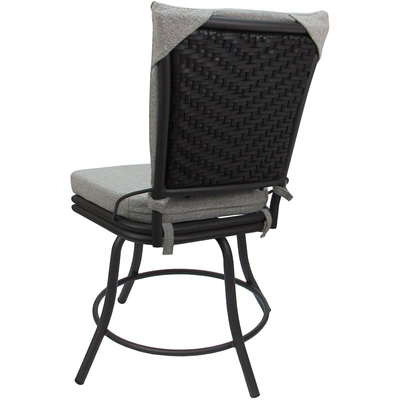 Outdoor/Indoor Patio Dining Chair - Ofir without Arms - White Linen - Gray