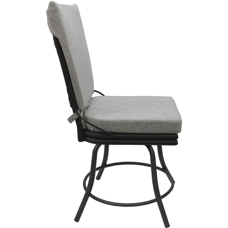 Outdoor/Indoor Patio Dining Chair - Ofir without Arms - White Linen - Gray