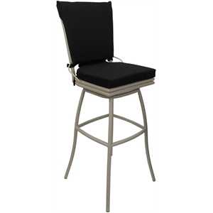 Outdoor or Indoor Bar Stool 30&quot Ofir without Arms - Black - Beige