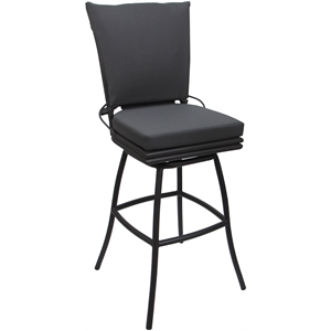 Outdoor or Indoor Bar Stool 30&quot Ofir without Arms - Dark Gray - Gray