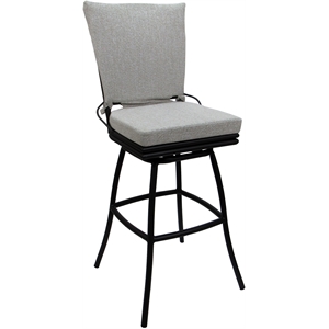 Outdoor or Indoor Extra Tall 34&quot Bar Stool Ofir without Arms - White - Black