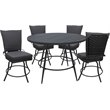 Outdoor Indoor Patio Dining Set - Ofir without Arms - Dark Gray Linen - Gray