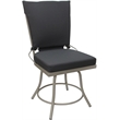 Outdoor or Indoor Patio Dining Set - Jamey Armless - Dark Gray Fabric - Beige