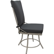 Outdoor or Indoor Patio Dining Set - Jamey Armless - Dark Gray Fabric - Beige