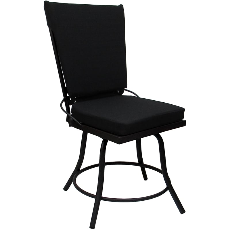 Outdoor or Indoor Patio Dining Set - Jamey without Arms - Black - Black