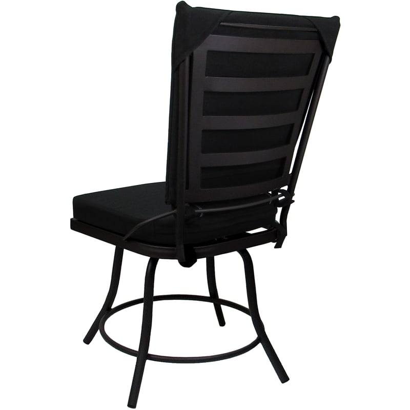 Outdoor or Indoor Patio Dining Set - Jamey without Arms - Black - Black