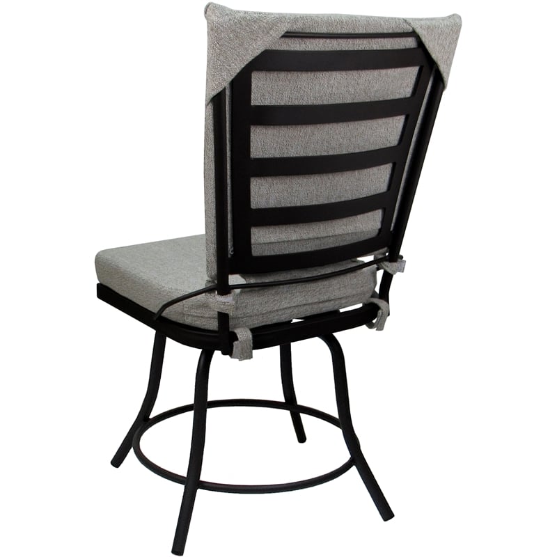 Outdoor or Indoor Patio Dining Set - Jamey without Arms - White - Black