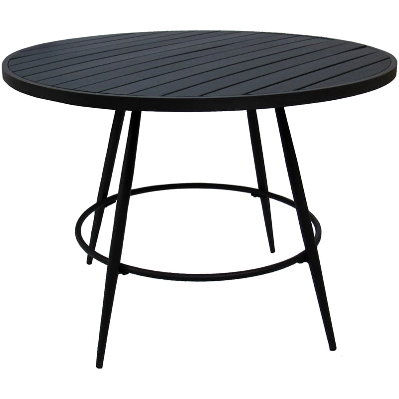 Outdoor or Indoor Patio Dining Set - Jamey without Arms - White - Black
