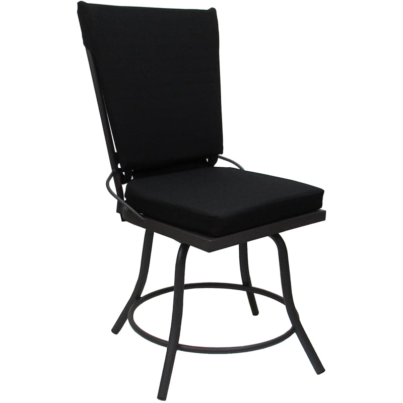 Outdoor or Indoor Patio Dining Set - Jamey without Arms - Black - Gray