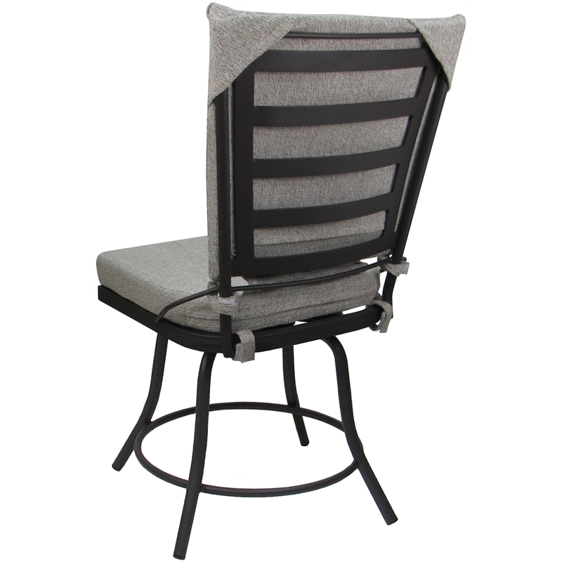 Outdoor or Indoor Patio Dining Set - Jamey without Arms - White - Gray