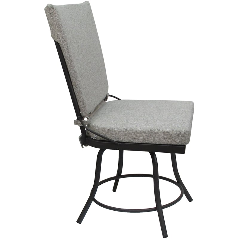 Outdoor or Indoor Patio Dining Set - Jamey without Arms - White - Gray