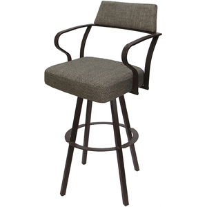 Carolina Swivel Counter 26&quot Metal WB Stool - Plumley Cocoa - Brown