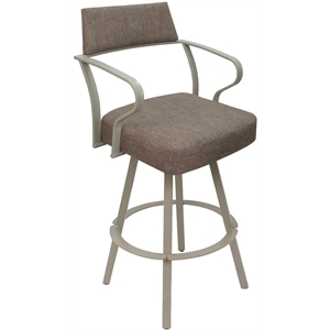 Carolina Swivel Extra Tall 34&quot Metal WB Stool - Basin Beige - Beige