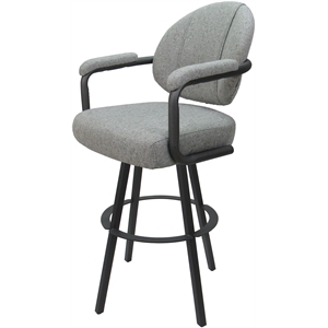 Swivel Counter Metal Bar Stool 26&quot - M-70 WB - Hemsath Slate - Gray
