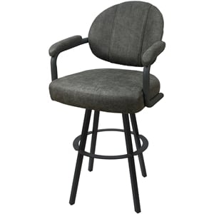 Swivel Counter Metal Stool 26&quot seat - M-70 WB - NW Elk Dark Gray Fabric - Gray