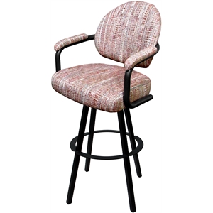 Swivel Counter Metal Bar Stool 26&quot - M-70 WB - Watusi Madder Red - Black