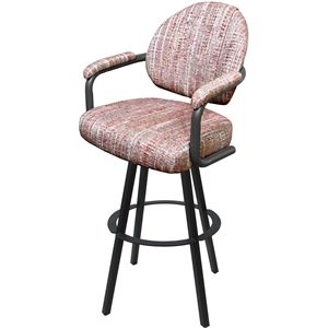 Swivel Counter Metal Bar Stool 26&quot - M-70 WB - Watusi Madder Red - Gray