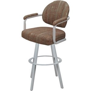 Swivel Metal Bar Stool 30&quot - M-70 WB - Watusi Madder Red - White