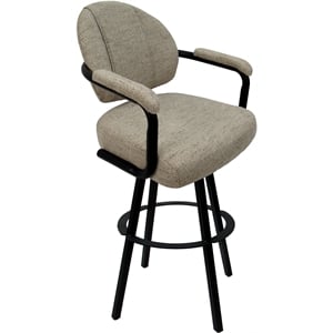 Swivel Extra Tall Metal 34&quot Stool - M-70 WB - Hemsath Driftwood Tan - Black