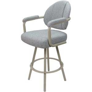 Swivel Extra Tall Metal 34&quot Stool - M-70 WB - Hemsath Slate - Beige