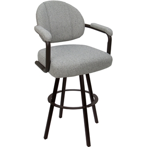 Swivel Extra Tall Metal 34&quot Stool - M-70 WB - Hemsath Slate - Brown