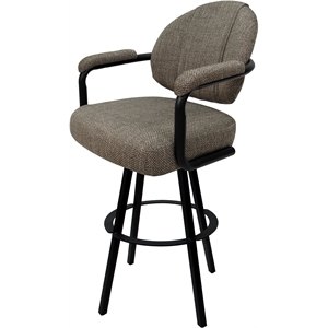 Swivel Extra Tall Metal 34&quot Stool - M-70 WB - Plumley Cocoa - Black