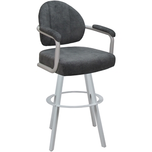 Swivel Extra Tall Metal 34&quot Stool - M-70 WB - Outlier Charcoal - White