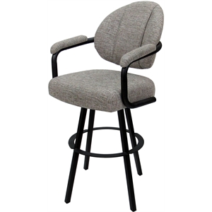 Swivel Extra Tall Metal 34&quot Stool - M-70 WB - Jetty June Khaki - Black