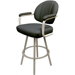 Swivel Metal Counter Stool 26&quot - M-70 WB - Gray Vinyl - Beige