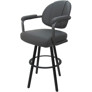 Swivel Metal Bar Stool 30&quot seat - M-70 WB - Gray Vinyl - Gray