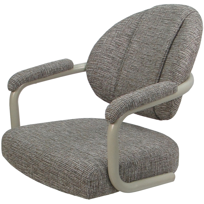 Swivel Metal Dining Caster Chair- M-70 - Jetty June Khaki - Beige