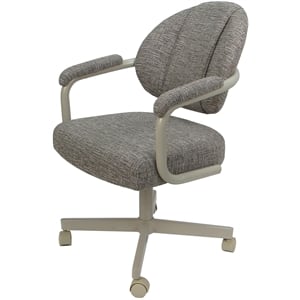 Swivel Metal Dining Caster Chair- M-70 - Jetty June Khaki - Beige