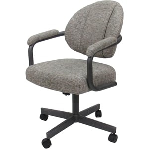 Swivel Metal Dining Caster Chair- M-70 - Jetty June Khaki - Gray