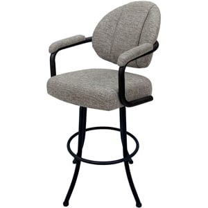 Swivel Counter 26&quot Metal Bar Stool - M-70 - Jetty June - Black