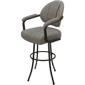 Swivel Counter 26&quot Metal Bar Stool - M-70 - Jetty June - Brown