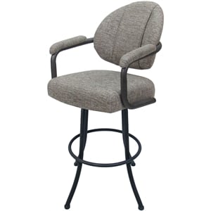 Swivel Metal Bar Stool 30&quot Seat - M-70 - Jetty June Khaki - Gray