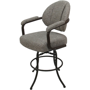 Swivel Tilt Counter 26&quot Metal Stool - M-70 - Jetty June Khaki - Brown