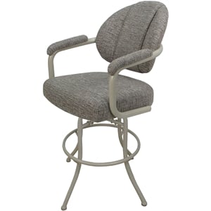 Swivel Tilt Metal Bar Stool 30&quot - M-70 - Jetty June Khaki - Beige