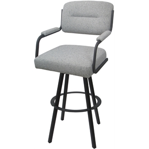 Swivel Counter Metal Bar Stool 26&quot - M-110 WB - Hemsath Slate - Gray