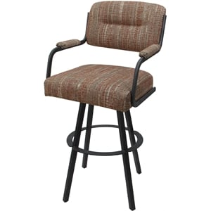 Swivel Counter Metal Bar Stool 26&quot - M-110 WB - Watusi Madder Red - Gray