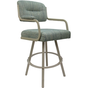 Swivel Metal Bar Stool 30&quot - M-110 WB - Watusi Aquatint Blue - Beige