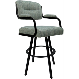 Swivel Extra Tall 34&quot Metal Bar Stool - M-110 WB - Watusi Aquatint Blue-Black