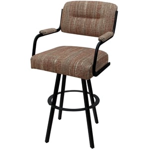 Swivel Extra Tall 34&quot Metal Bar Stool - M-110 WB - Watusi Madder Red - Black