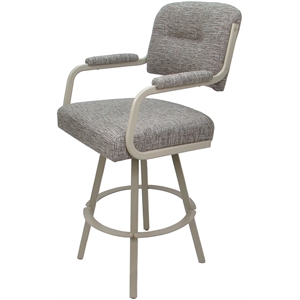 Swivel Extra Tall 34&quot Metal Bar Stool - M-110 WB - Jetty June Khaki - Beige