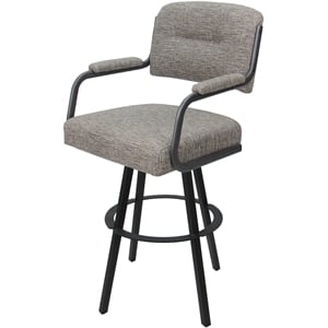 Swivel Extra Tall 34&quot Metal Bar Stool - M-110 WB - Jetty June Khaki - Gray