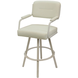 Swivel Metal Bar Stool 30&quot Seat - M-110 WB - Ocean Beige Vinyl - Beige