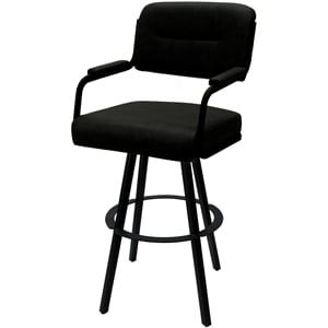 Swivel Metal Extra Tall Stool 34&quot Seat - M-110 WB - Black Vinyl - Black