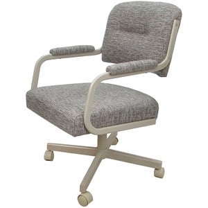 Swivel Metal Dining Caster Chair- M-110 - Jetty June Tan - Beige