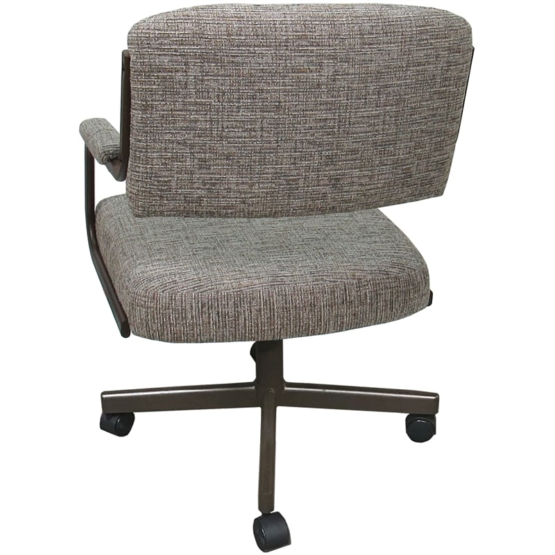 Swivel Metal Dining Caster Chair- M-110 - Jetty June Tan - Brown